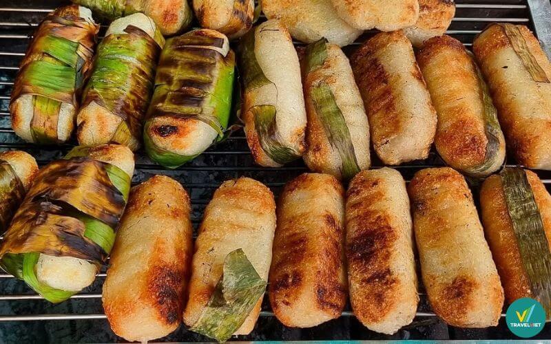 Chuối nếp nướng