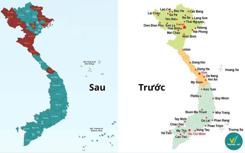 Danh sách 34 tỉnh thành Việt Nam sau sáp nhập