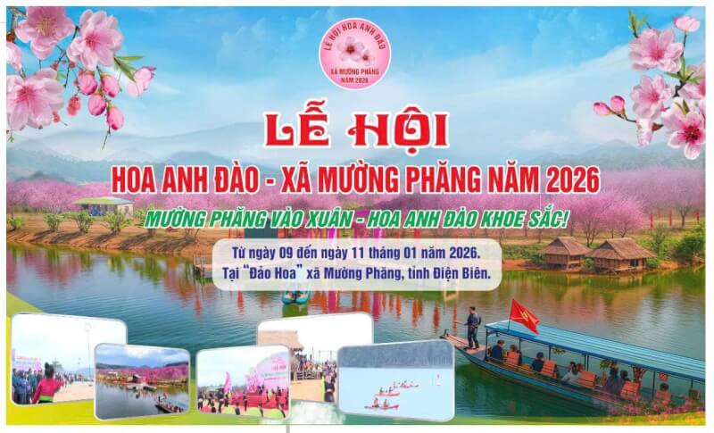  LỄ HỘI HOA ANH ĐÀO XÃ MƯỜNG PHĂNG NĂM 2026