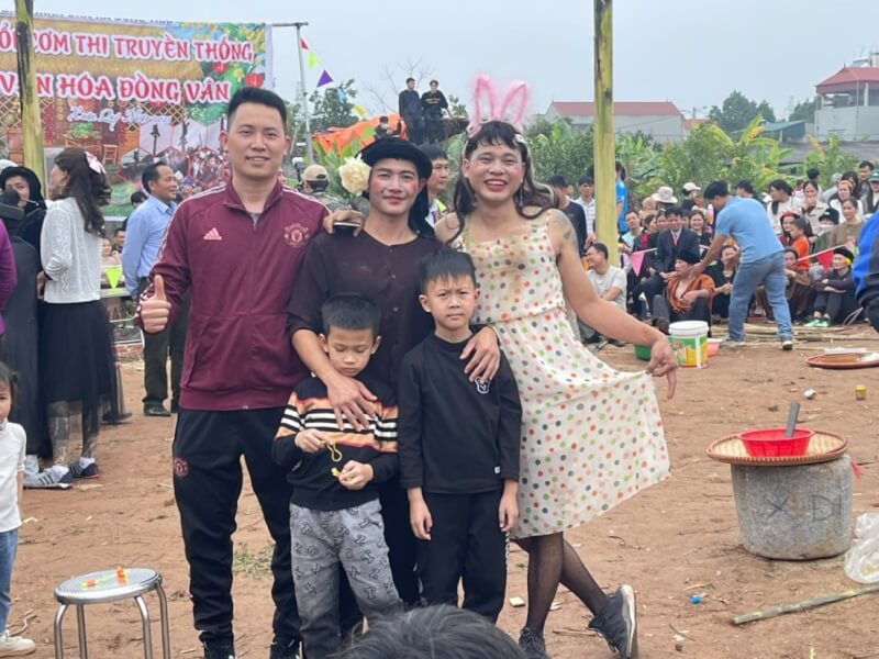 Festival of rice blowing competition in Dong Van