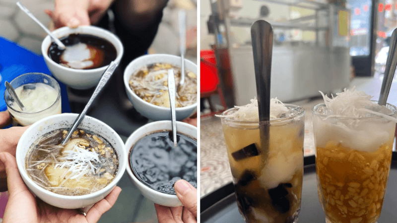 Menu của quán tập trung vào các món chè truyền thống