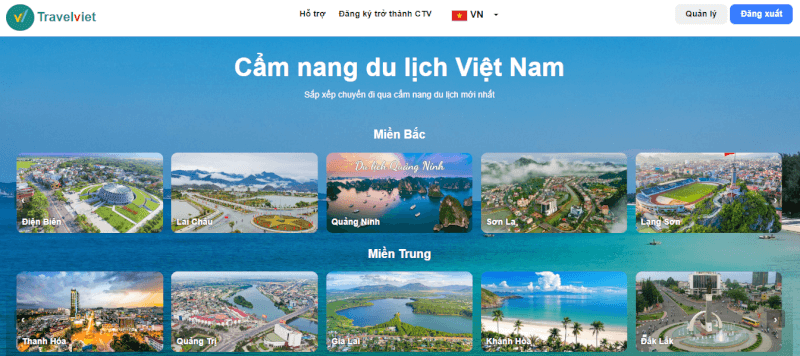 Cuốn cẩm nang du lịch Việt trực tuyến TravelViet được du khách tin tưởng trải nghiệm