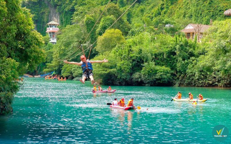 Trải nghiệm Zipline Sông Chày
