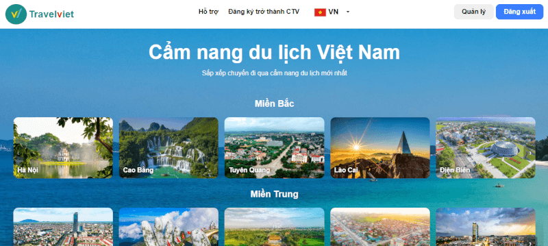 Cẩm nang du lịch trực tuyến TravelViet