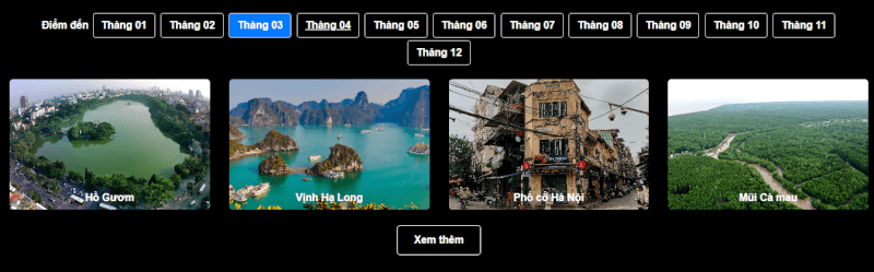Điểm vui chơi lý tưởng cho 12 tháng