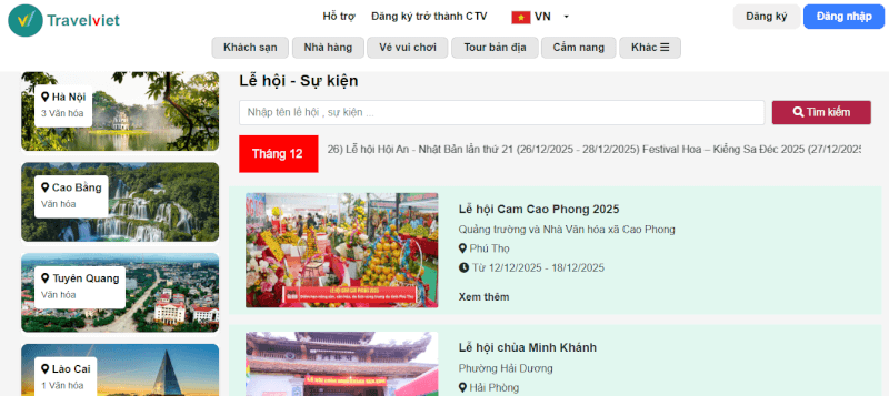 Các sự kiện văn hóa đặc sắc của 34 tỉnh thành