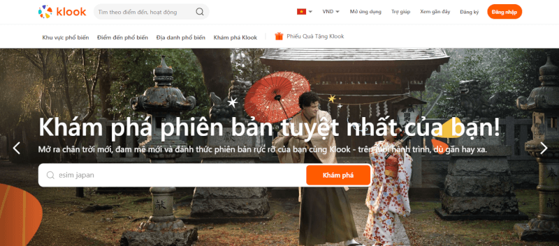 Klook Travel - cuốn cẩm nang du lịch trực tuyến uy tín