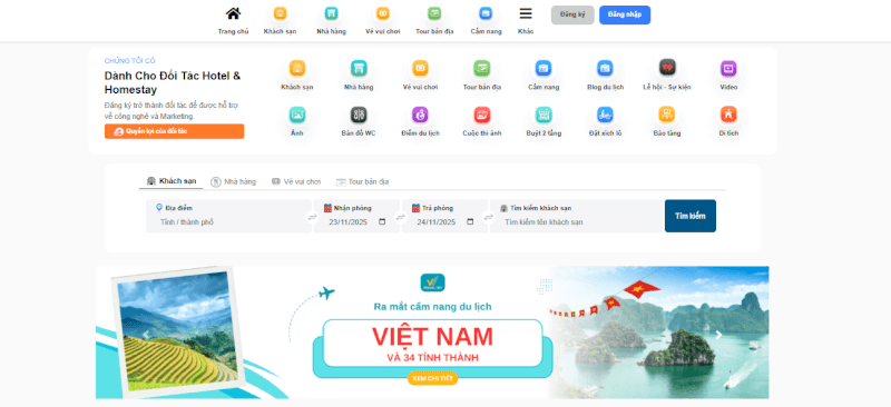 Tìm kiếm thông tin du lịch nhanh chóng với app Travelviet