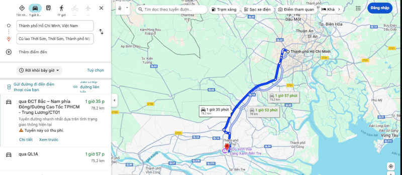 Di chuyển bằng ô tô cá nhân